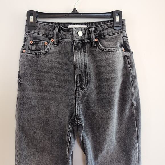 Zara Faded Black High Rise The 90's Mom Fit Jeans Size 2 - Picture 2 of 12